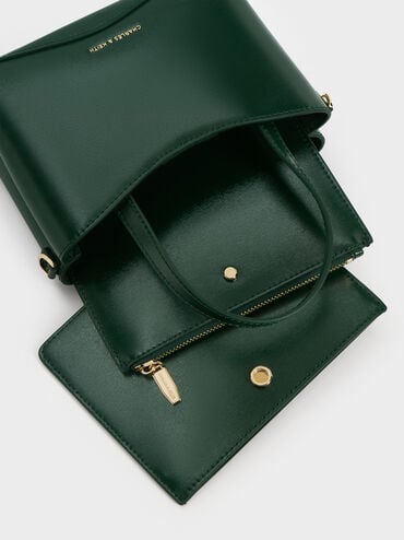 Mini Sybill Tote Bag, Dark Green, hi-res