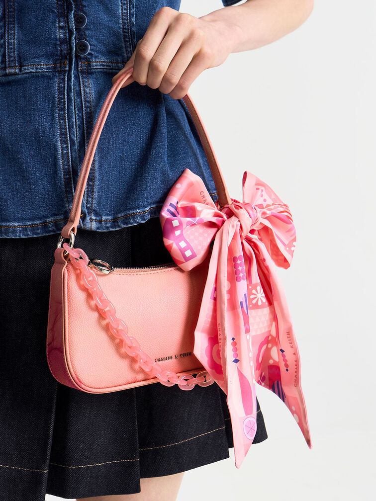Alcott Scarf Printed Bag, Pink, hi-res