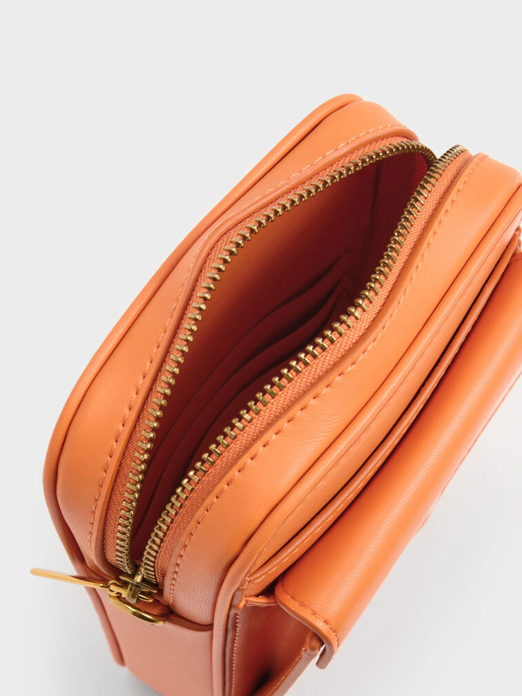 Bonnie Padded Phone Pouch, Orange, hi-res