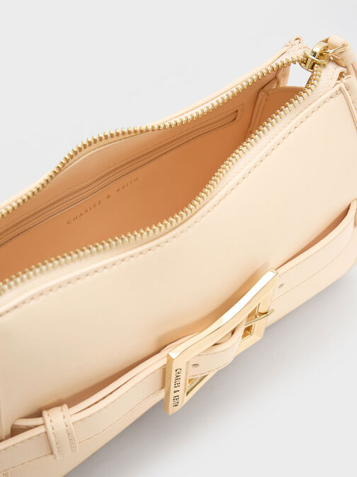 Xanthe Chunky Chain Shoulder Bag, Beige, hi-res