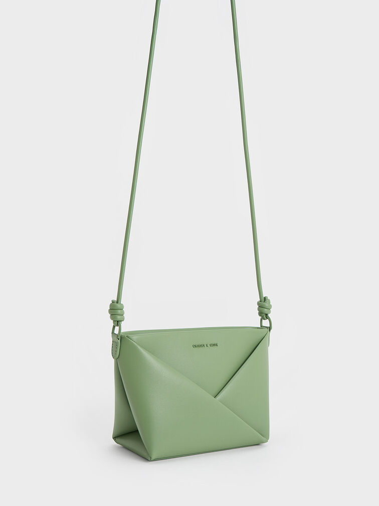 Midori Geometric Crossbody Bag, Green, hi-res