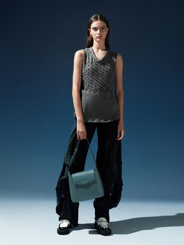 Adelie Envelope Shoulder Bag, Slate Blue, hi-res