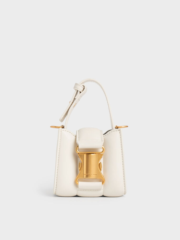 Cream Ivy Top Handle Mini Bag - CHARLES & KEITH IN