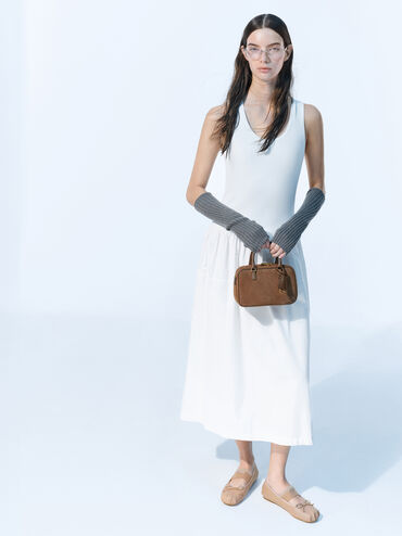 Mini Sianna Corduroy Bowling Bag, Mocha Brown, hi-res