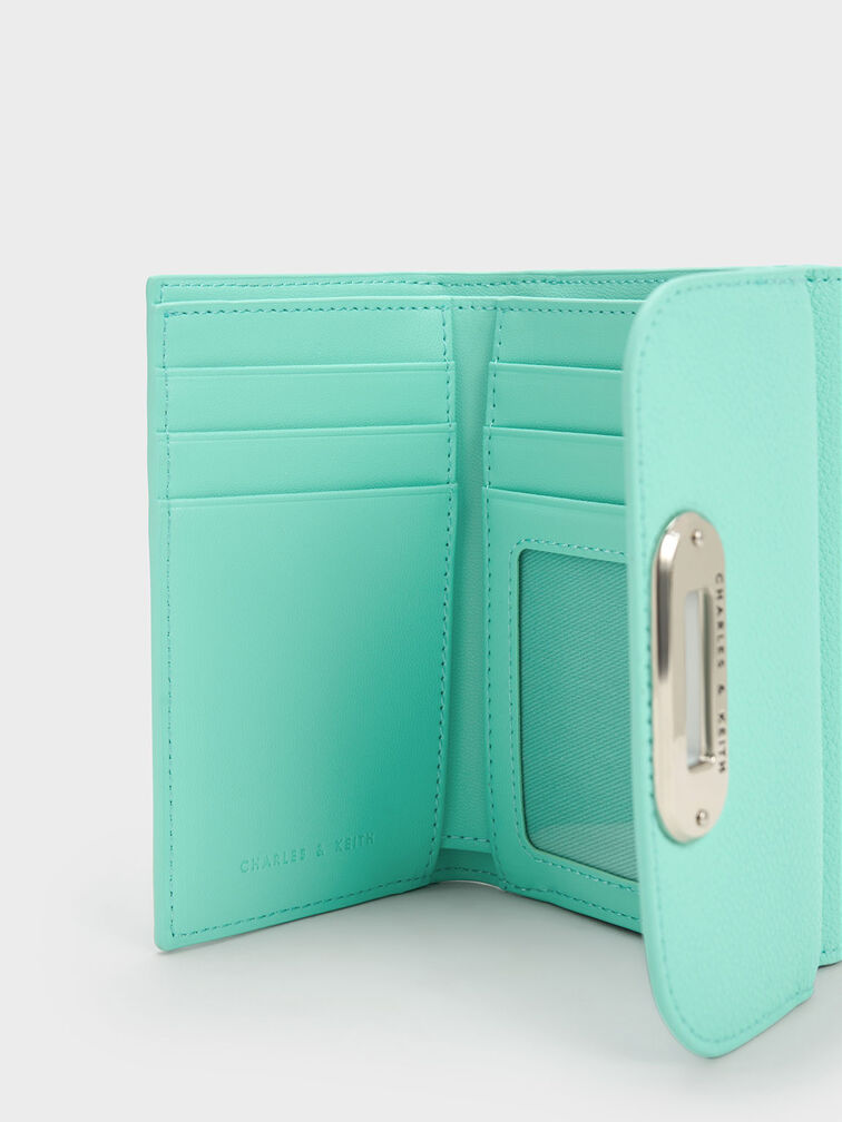 Alcott Push-Lock Wallet, Mint Green, hi-res