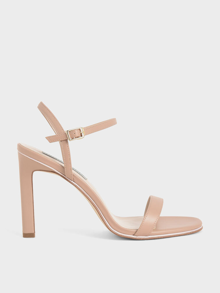 Back Strap Heeled Sandals, Nude, hi-res