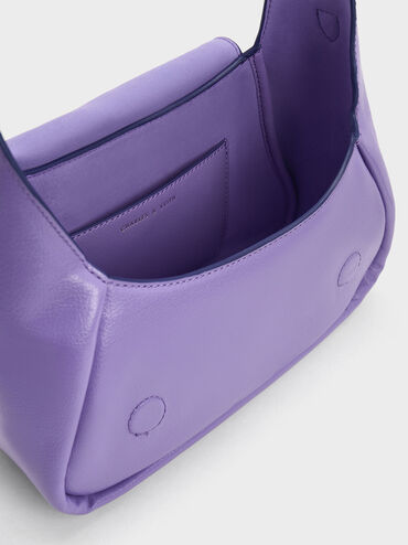 Buzz Front Flap Hobo Bag, Purple, hi-res