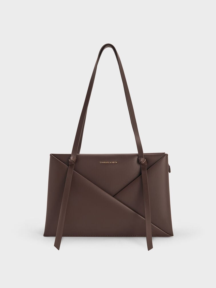 Midori Geometric Tote Bag, Espresso Brown, hi-res