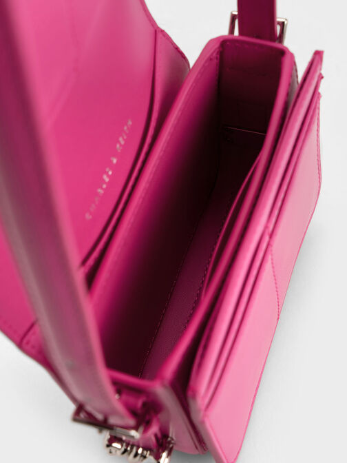 Mini Henrietta Shoulder Bag, Fuchsia, hi-res