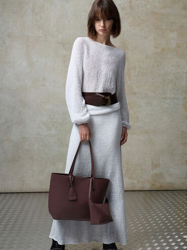 Beryl Tote Bag, Wineberry Red, hi-res