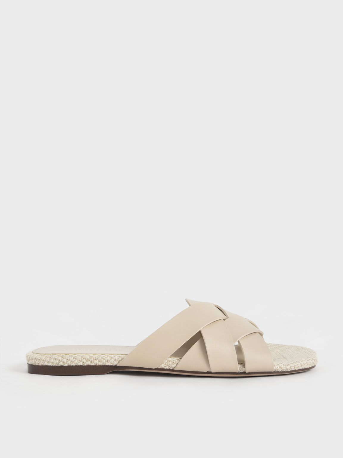 Woven slide sandals clearance