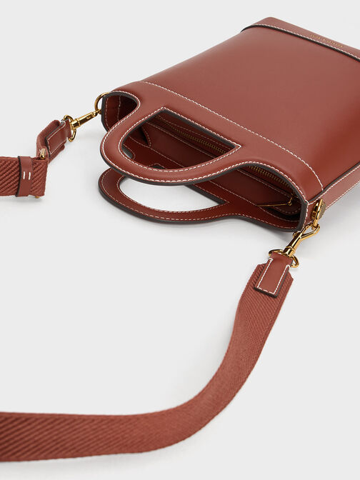 Bronte Top Handle Bucket Bag, Mocha, hi-res