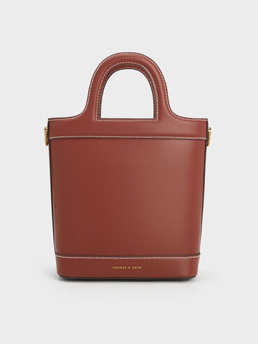 Bronte Top Handle Bucket Bag, Mocha, hi-res