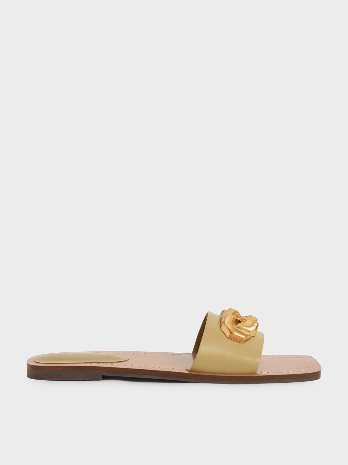 Mustard slide sandals sales