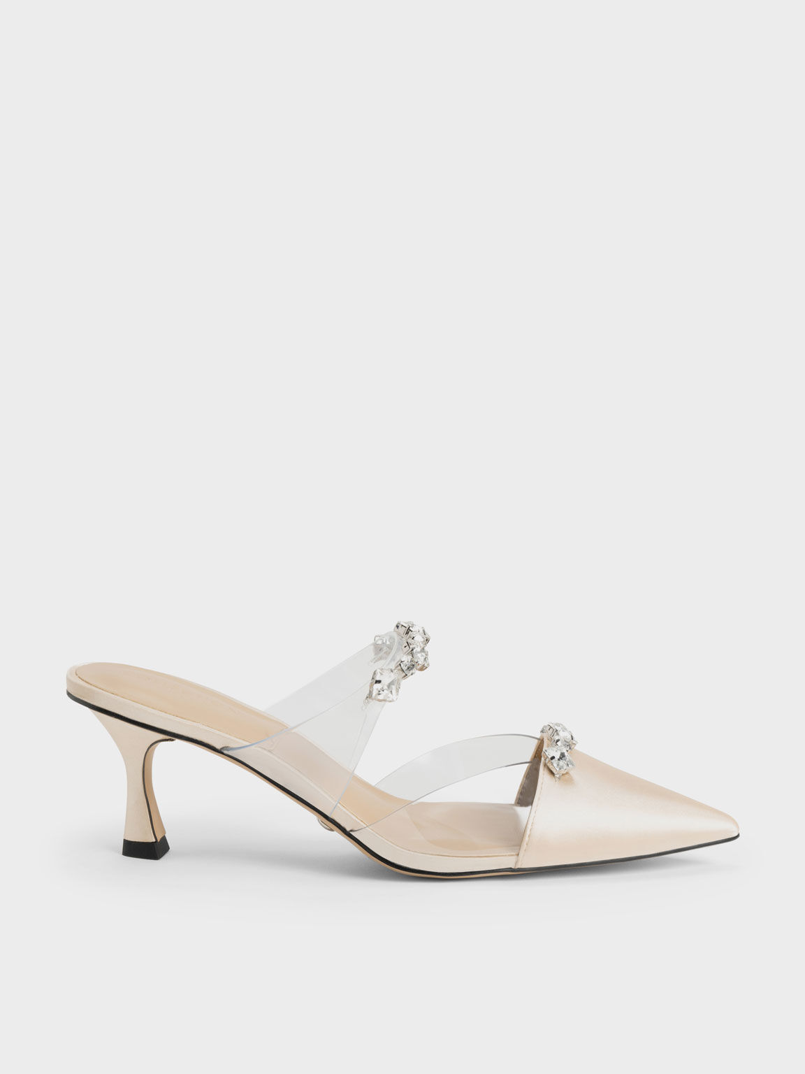 Clear strap kitten best sale heels