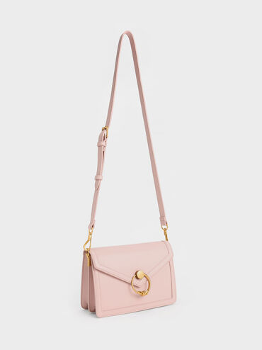 Joelle Envelope Shoulder Bag, Light Pink, hi-res