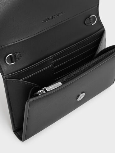 Octavia Front Flap Long Wallet, Noir, hi-res
