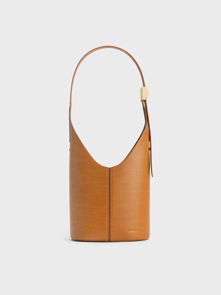 Altea Large Bucket Bag, Cognac, hi-res