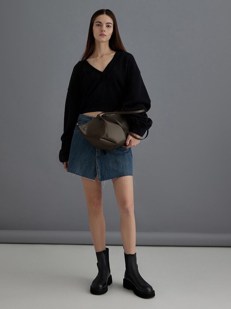 Calla Tote Bag, Dark Moss, hi-res