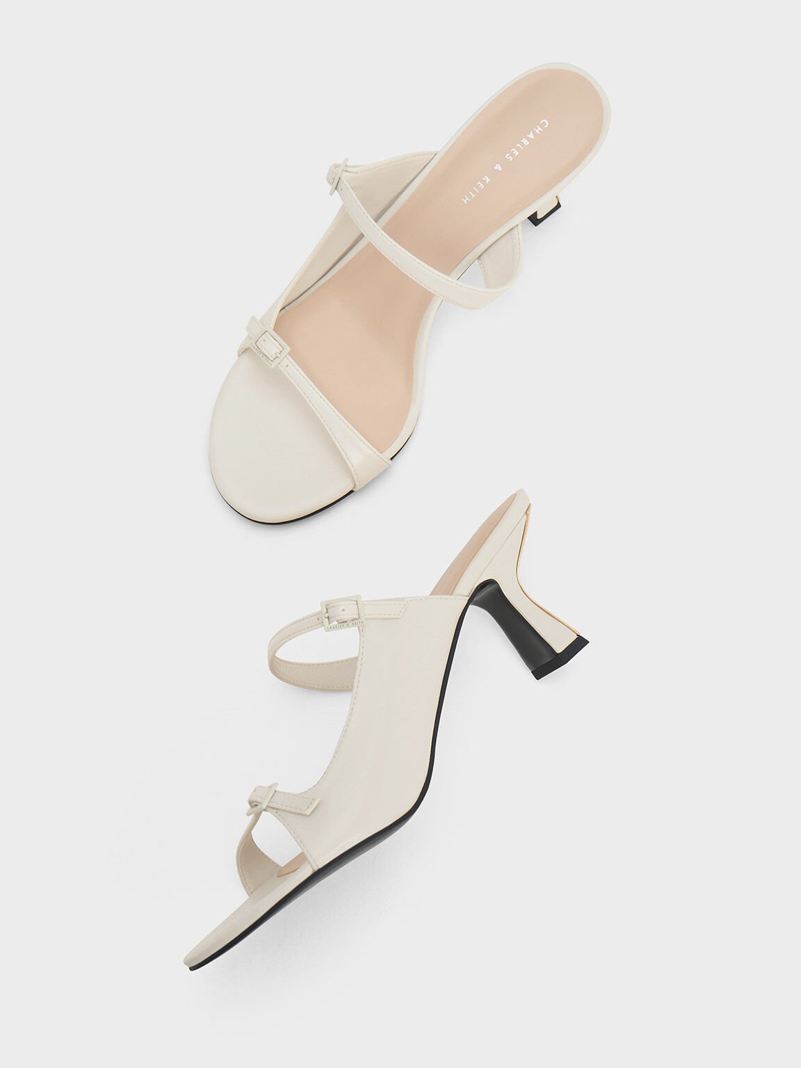 White square toe sandals clearance