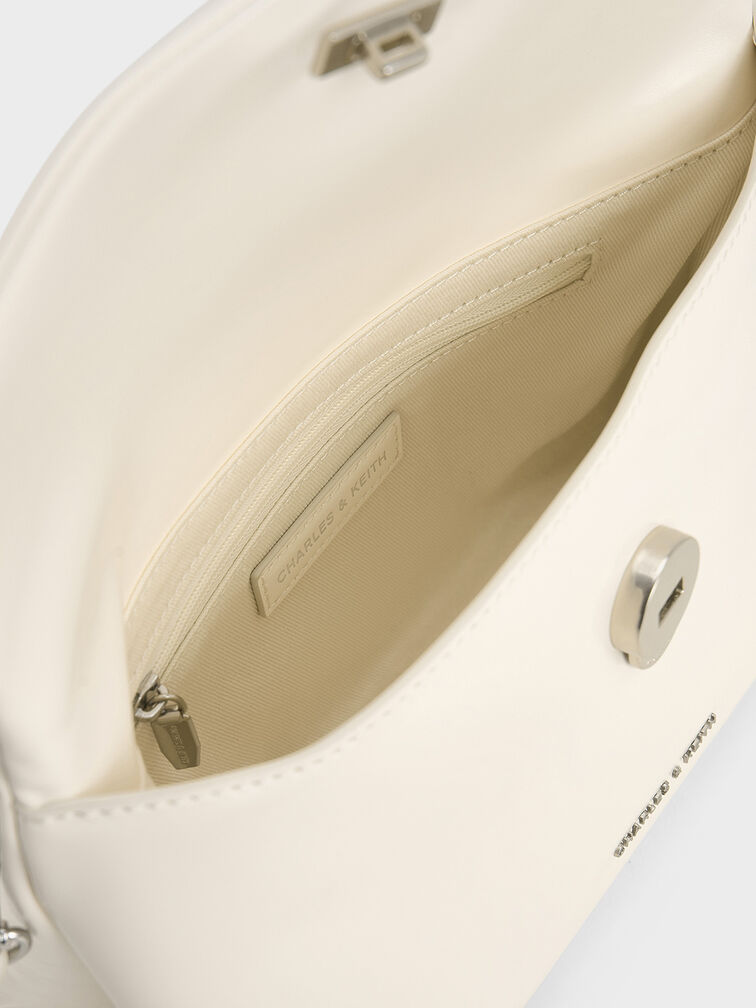 Andromeda Chunky-Chain Top Handle Bag, Cream, hi-res