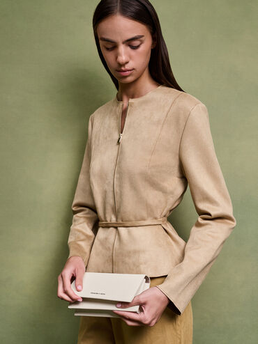 Beryl Long Wallet, Cream, hi-res