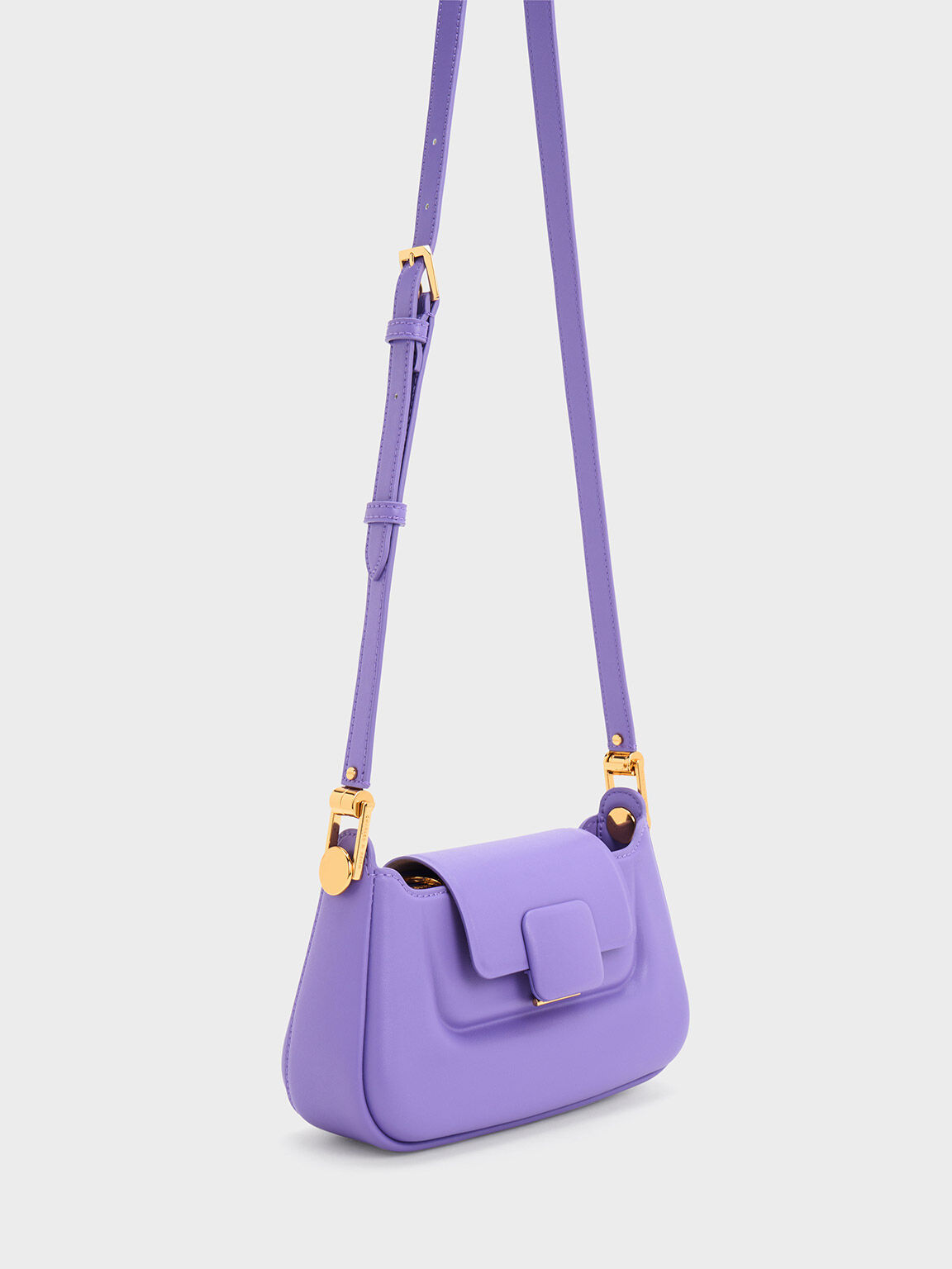 Charles and keith purple bag sale