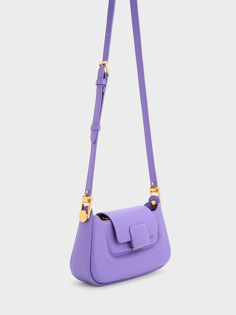 Koa Push-Lock Top Handle Bag, Purple, hi-res