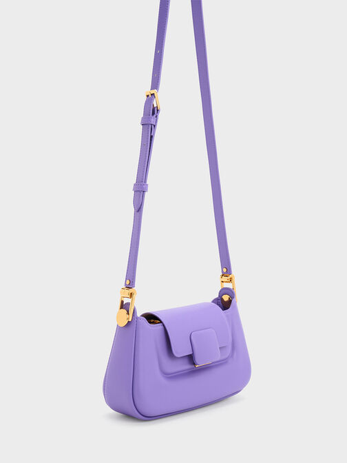 Koa Push-Lock Top Handle Bag, Purple, hi-res