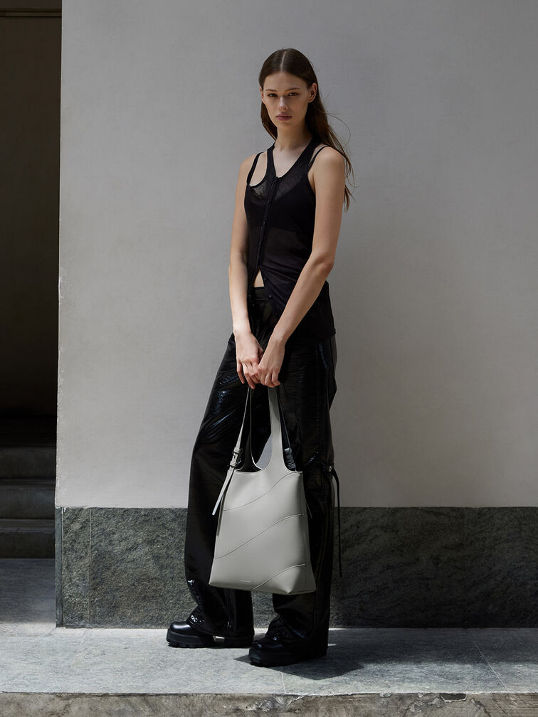 Trin Tote Bag, Grey, hi-res