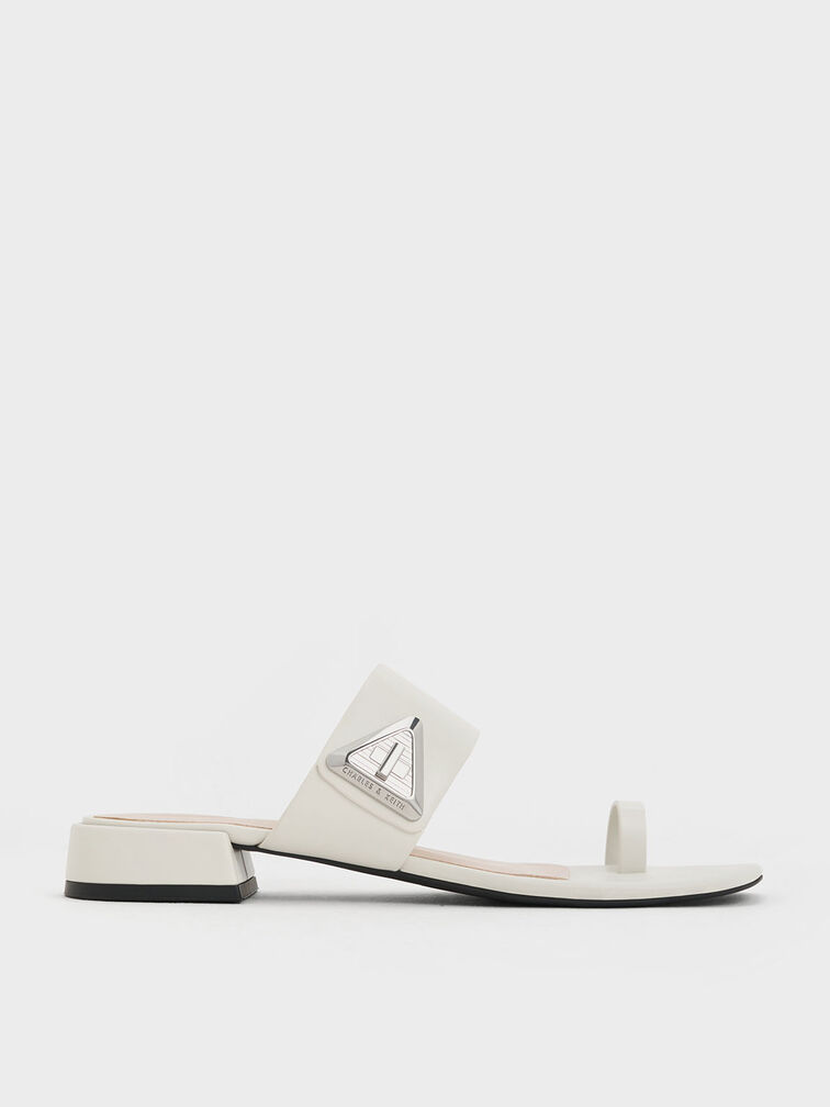 Trice Metallic Accent Toe-Ring Sandals, Chalk, hi-res