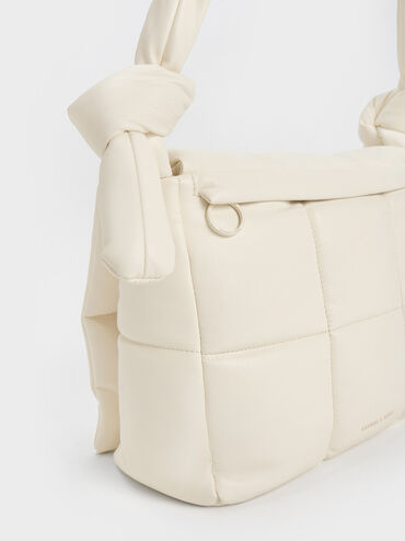 Errya Quilted Puffy Crossbody Bag, Cream, hi-res