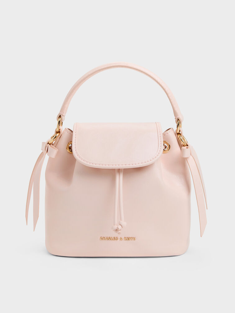 Dalia Bow Top Handle Bag, Soft Pink, hi-res