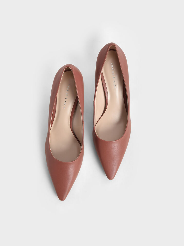 Spool Heel Pumps, Cognac, hi-res