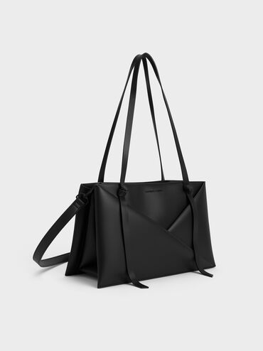 Midori Geometric Tote Bag, Noir, hi-res