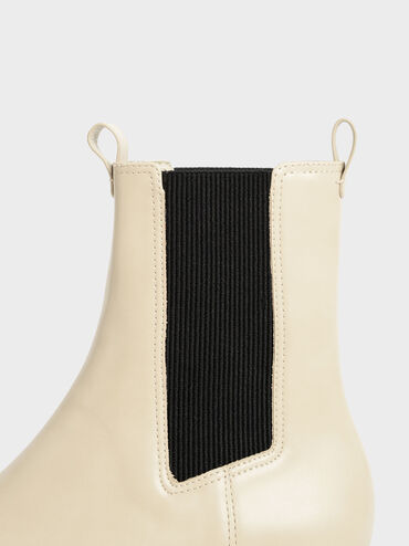 Double Tab Platform Chelsea Boots, Sand, hi-res