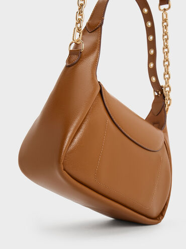 Buzz Front Flap Hobo Bag, Chocolate, hi-res