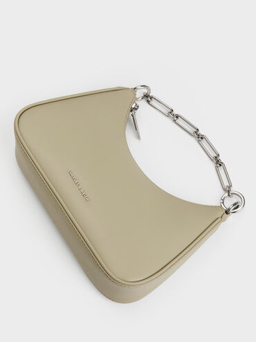 Lane Chain-Strap Shoulder Bag, Pale Olive, hi-res