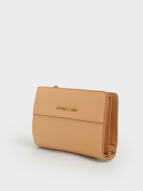 Snap Button Small Wallet, Nude, hi-res