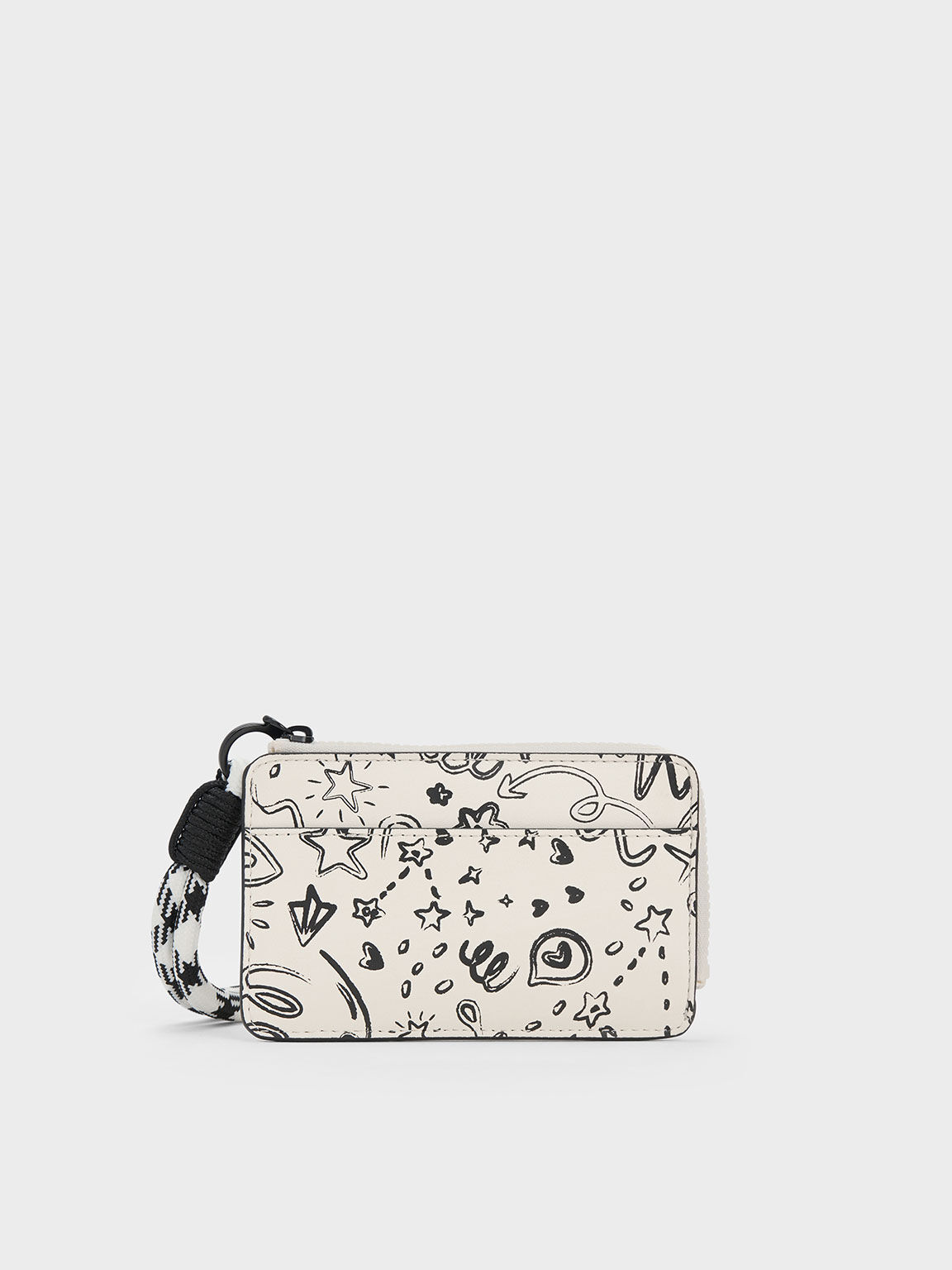 Gwiana Printed Cardholder, Cream, hi-res