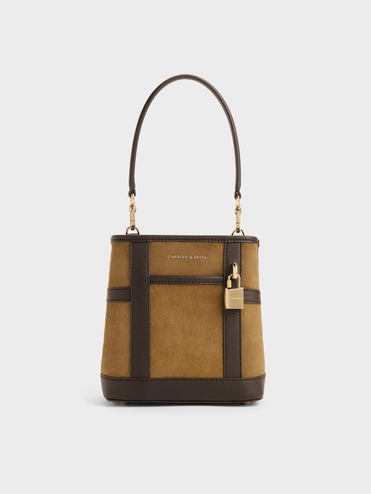 Scottie Two-Tone Bucket Bag, Sahara Sand, hi-res