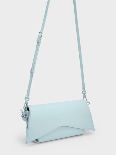 Boaz Geometric Front Flap Bag, Blue, hi-res