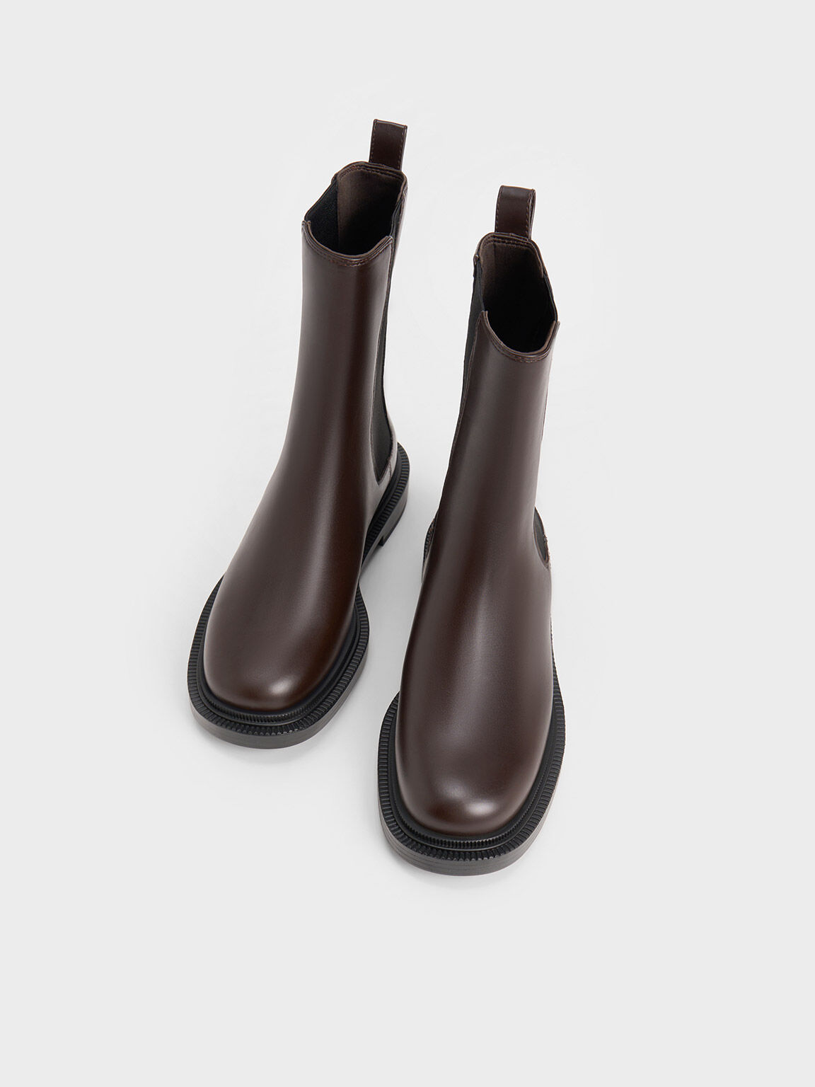 Dark Brown Classic Chelsea Boots CHARLES KEITH IN