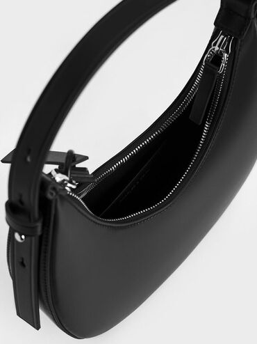 Carey Crescent Hobo Bag, Noir, hi-res
