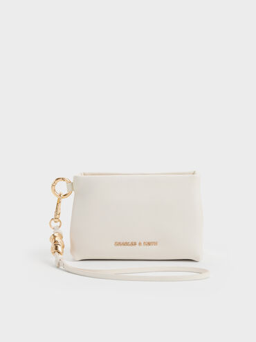 Zephyr Metallic-Accent Wristlet, Cream, hi-res