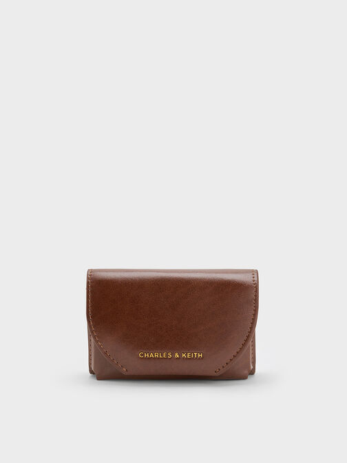 Enola Front Flap Wallet, Dark Brown, hi-res