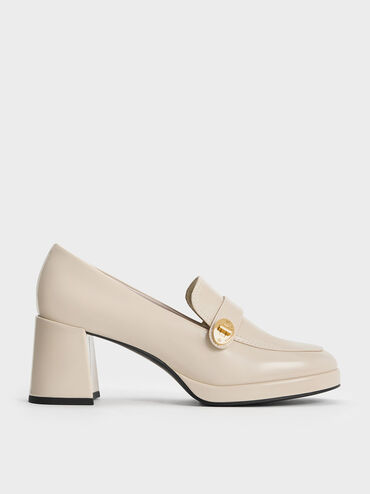 Hettie Metallic Accent Loafer Pumps, Chalk, hi-res