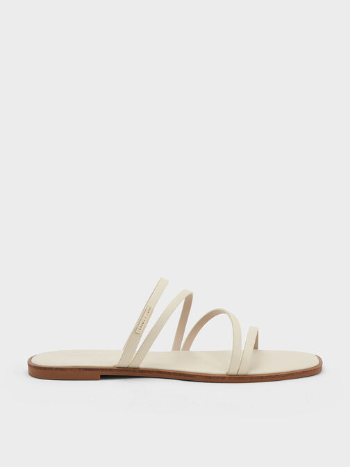 lliana Strappy Slide Sandals, Chalk, hi-res