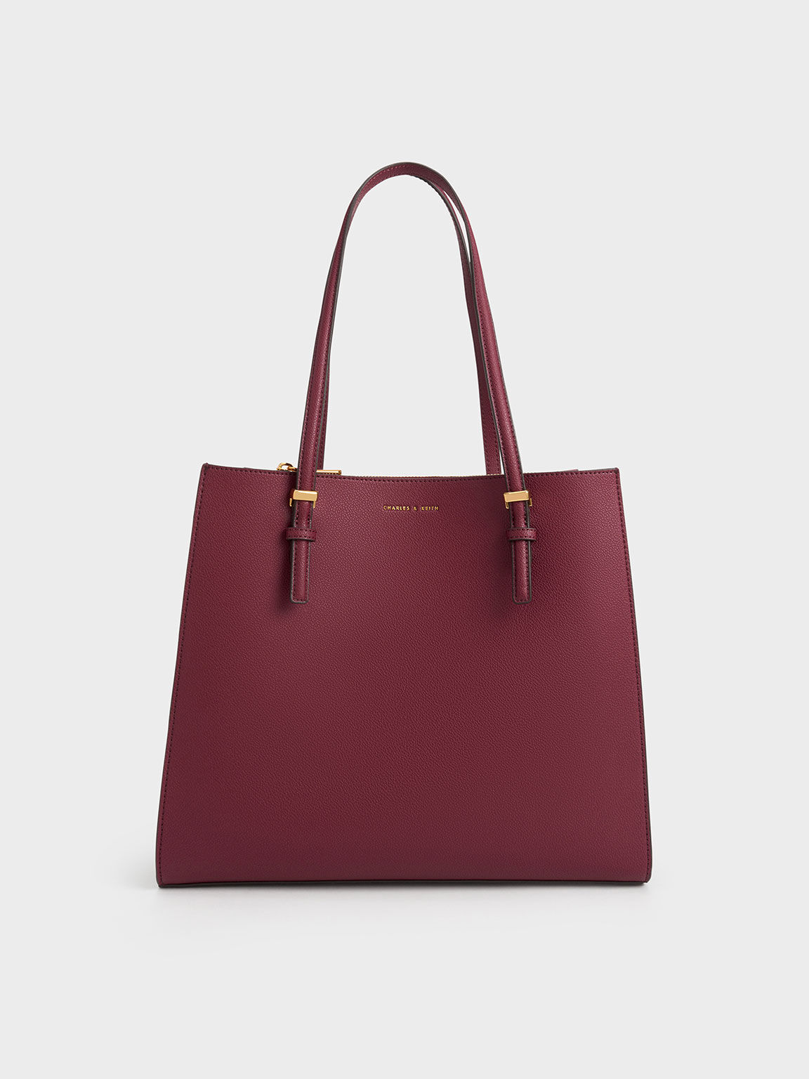 Double Handle Tote Bag Burgundy