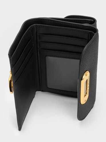 Alcott Push-Lock Wallet, Black, hi-res